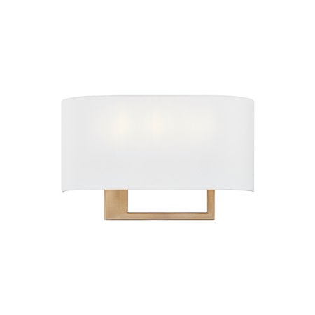 Justice Design Group Callie 3 Light 10" Tall Wall Sconce Brushed Brass / White