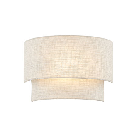 Justice Design Group Textile 10" Tall Wall Sconce Cream / White