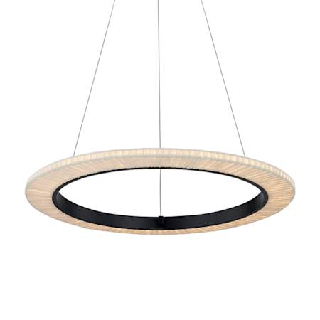 Justice Design Group Medallo 24" Wide Ring Chandelier Matte Black