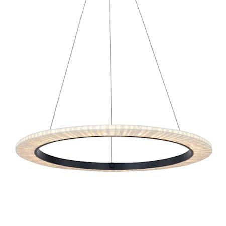 Justice Design Group Medallo 32" Wide Ring Chandelier Matte Black