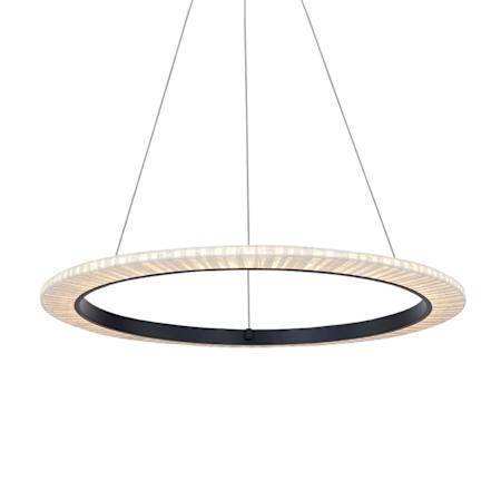 Justice Design Group Medallo 42" Wide Ring Chandelier Matte Black