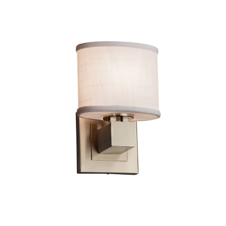 Justice Design Group Textile 6.5" Aero 1 Light LED ADA Compliant Wall Sconce Brushed Nickel