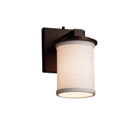 Justice Design Group Textile 5" Dakota 1 Light LED Wall Sconce Dark Bronze