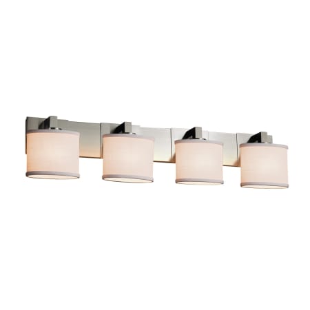 Justice Design Group Textile 35.25" Modular 4 Light LED Bath Bar Brushed Nickel