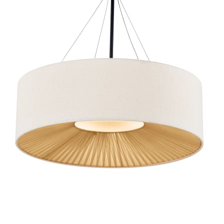 Justice Design Group Warren 8 Light 48" Wide Suspension Pendant Matte Black / Cream