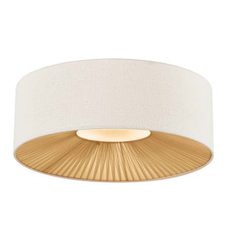 Justice Design Group Warren 8 Light 30" Wide Flush Mount Drum Ceiling Fixture Matte Black / Cream