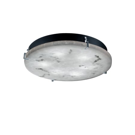 Justice Design Group LumenAria Collection 16" Round Clips LED Flush-Mount/Wall Sconce Brushed Nickel