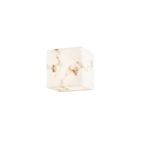 Justice Design Group LumenAria 5" Wide LED Wall Sconce Faux Alabaster Resin