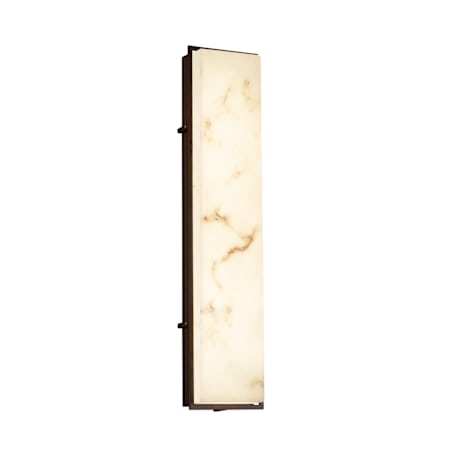 Justice Design Group Avalon Single Light 36" Tall Integrated LED Outdoor Wall Sconce with Faux Alabaster Shade Dark Bronze