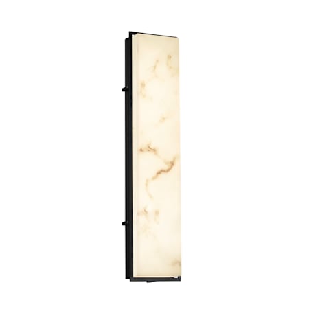 Justice Design Group Avalon Single Light 36" Tall Integrated LED Outdoor Wall Sconce with Faux Alabaster Shade Matte Black