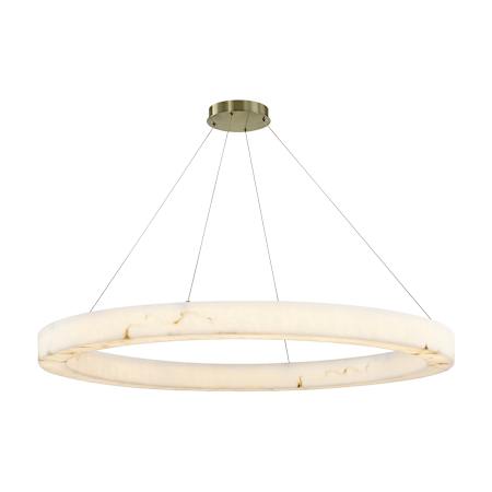 Justice Design Group Medley 52" Wide Ring Chandelier Brushed Brass