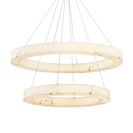 Justice Design Group Medley 42" Wide Ring Chandelier Brushed Brass