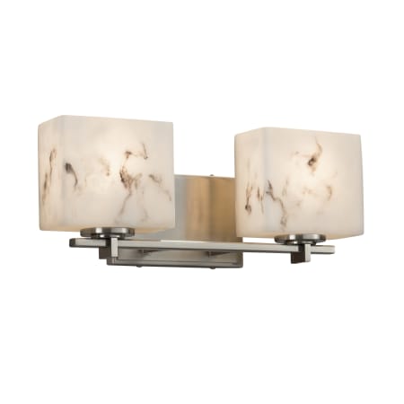 Justice Design Group LumenAria 2 Light 16" Wide LED Bathroom Vanity Light Brushed Nickel