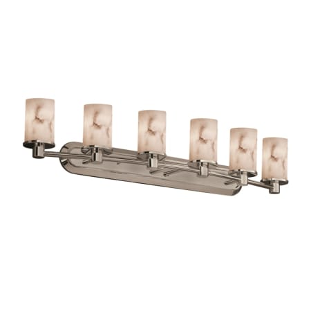 Justice Design Group LumenAria 6 Light 44" Wide Bathroom Vanity Light Brushed Nickel
