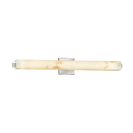 Justice Design Group Edge Single Light 30-1/2" Wide Integrated 3000K LED Bath Bar - ADA Compliant Brushed Nickel