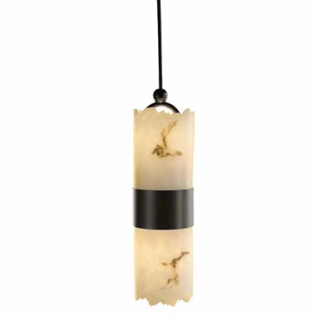 Justice Design Group LumenAria 4" Cylinder with Broken Rim Pendant Dark Bronze