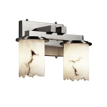 Justice Design Group LumenAria 2 Light 13" Wide LED Bathroom Vanity Light Brushed Nickel