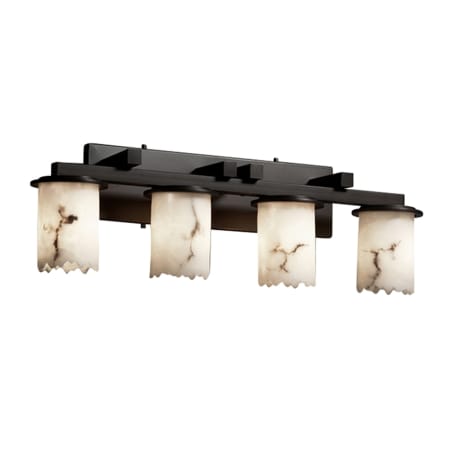 Justice Design Group LumenAria 4 Light 29" Wide Bathroom Vanity Light with Faux Alabaster Resin Shades Dark Bronze
