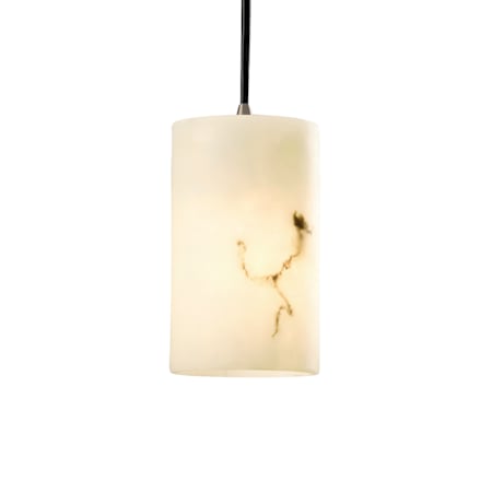 Justice Design Group LumenAria 4" 1 Light Stone Mini Pendant Antique Brass