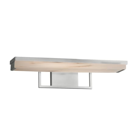 Justice Design Group Elevate 20" Wide Integrated LED Bath Bar - with Faux Alabaster LumenAria Shade Brushed Nickel