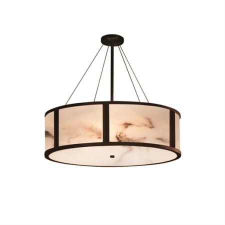 Justice Design Group Tribeca 8 Light 48" Wide Drum Chandelier Dark Bronze