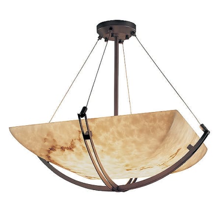 Justice Design Group LumenAria 28" Wide Bowl LED Pendant Dark Bronze