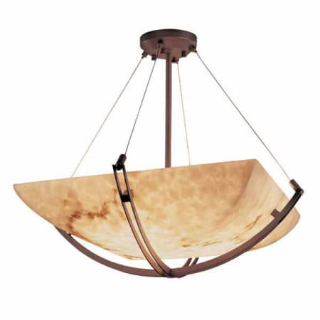 Justice Design Group LumenAria 28" Wide Bowl Pendant Dark Bronze