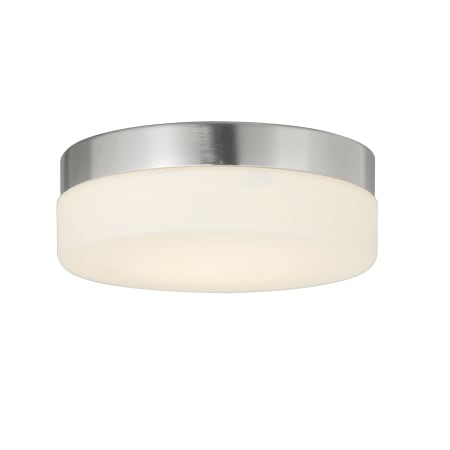 Justice Design Group Fusion 9" Wide LED Round Flush Mount Ceiling Fixture Brushed Nickel