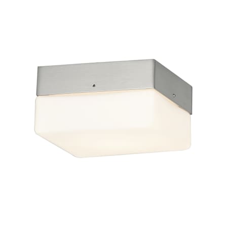 Justice Design Group Fusion 5" Wide LED Flush Mount Ceiling Fixture with Opal Shade Brushed Nickel