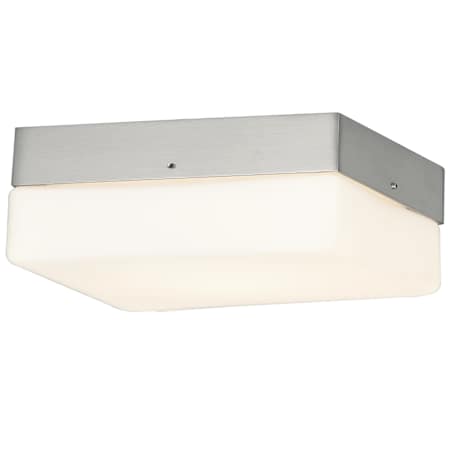 Justice Design Group Fusion 7" Wide LED Flush Mount Ceiling Fixture with Opal Shade Brushed Nickel