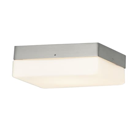 Justice Design Group Fusion 9" Wide LED Flush Mount Ceiling Fixture with Opal Shade Brushed Nickel