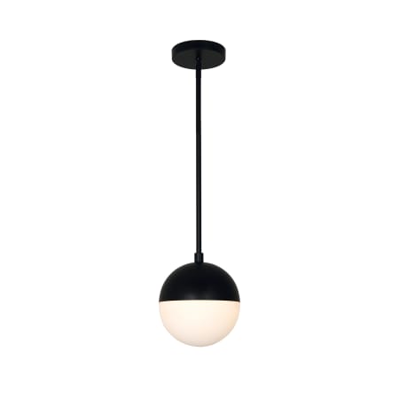 Justice Design Group Fusion 7" Wide Mini Pendant with Opal Shade from the Fusion Ion Series Matte Black