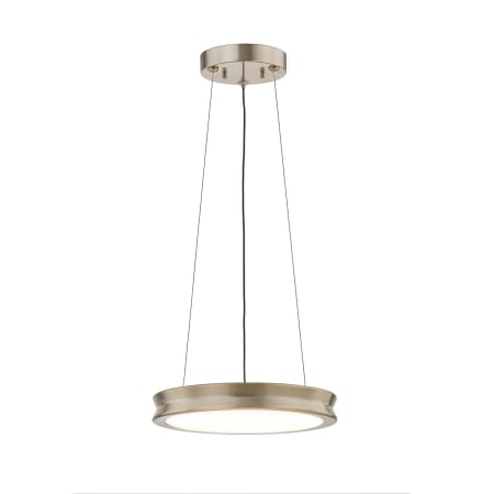 Justice Design Group Fusion 13" Wide LED Pendant Brushed Brass