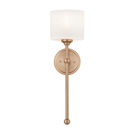 Justice Design Group Fusion 22" Tall Bathroom Sconce Brushed Brass / Opal