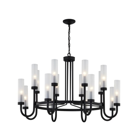 Justice Design Group Anchor 16 Light 43" Wide Taper Candle Chandelier - Bulb Included Matte Black