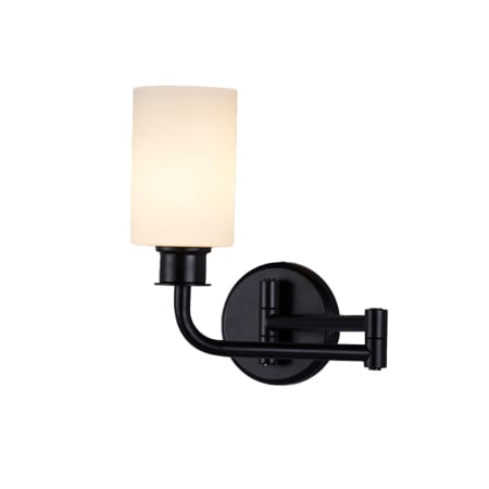 Justice Design Group Hinge 11" Tall Wall Sconce - Bulb Included Matte Black