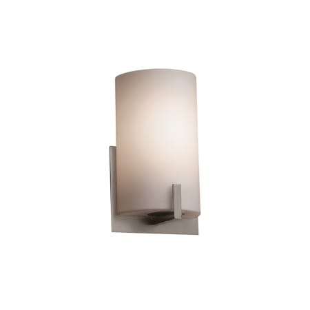 Justice Design Group Fusion 5.5" Century 1 Light LED ADA Compliant Wall Sconce Brushed Nickel