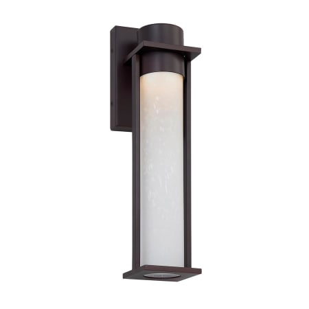 Justice Design Group Wooster 15" Tall LED Wall Sconce with Etched Artisan Glass Shade Matte Black