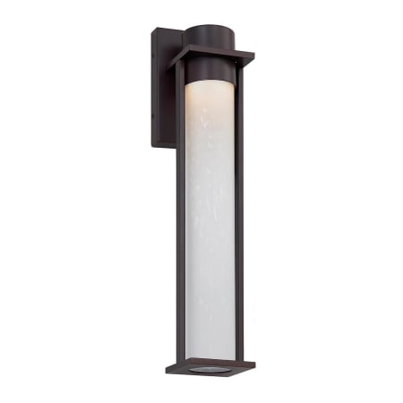 Justice Design Group Wooster 19" Tall LED Wall Sconce with Etched Artisan Glass Shade Matte Black