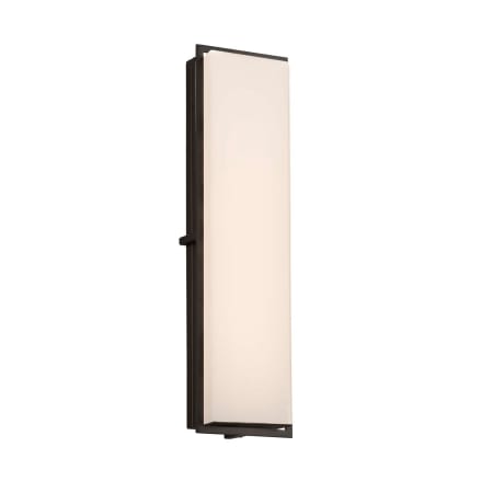 Justice Design Group Avalon Single Light 24" Tall Integrated LED Outdoor Wall Sconce with Opal Glass Shade Matte Black