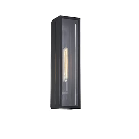 Justice Design Group Briarwood 22" Tall Outdoor Wall Sconce Matte Black / Clear Glass