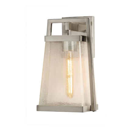 Justice Design Group Fusion 14" Tall Outdoor Wall Sconce Brushed Nickel