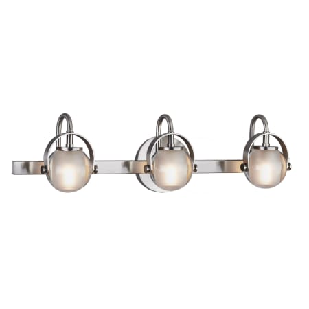 Justice Design Group Conduit 3 Light 24" Wide Bathroom Vanity Light Brushed Nickel