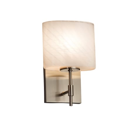 Justice Design Group Fusion 6.5" Union 1 Light LED Wall Sconce Brushed Nickel