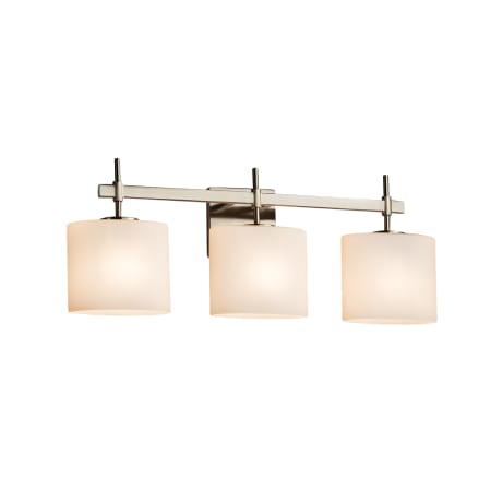 Justice Design Group Fusion 24.5" Union 3 Light LED Vanity Light Brushed Nickel