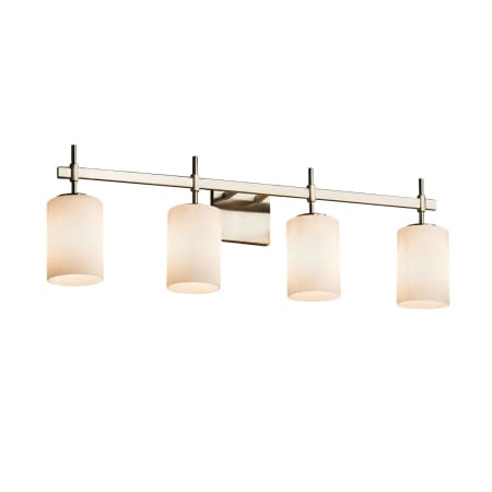 Justice Design Group Fusion 31" Union 4 Light Vanity Light Brushed Nickel