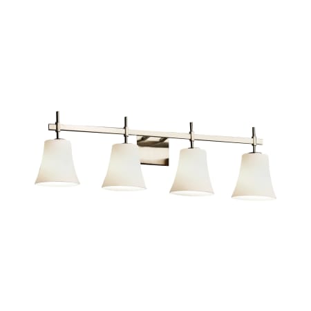Justice Design Group Fusion 32.5" Union 4 Light Vanity Light Brushed Nickel