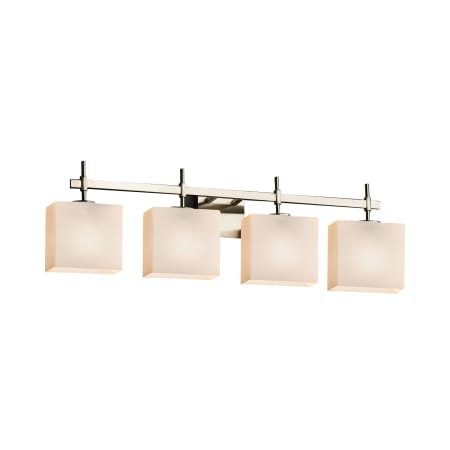 Justice Design Group Fusion 32.5" Union 4 Light Vanity Light Brushed Nickel