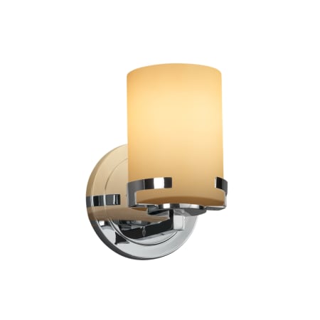 Justice Design Group Atlas Single Light 5" Wide Bathroom Sconce Polished Chrome