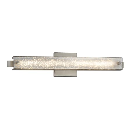 Justice Design Group Fusion Single Light 23" Wide Integrated 3000K LED Bath Bar with Mercury Artisan Glass Shade - ADA Compliant Brushed Nickel